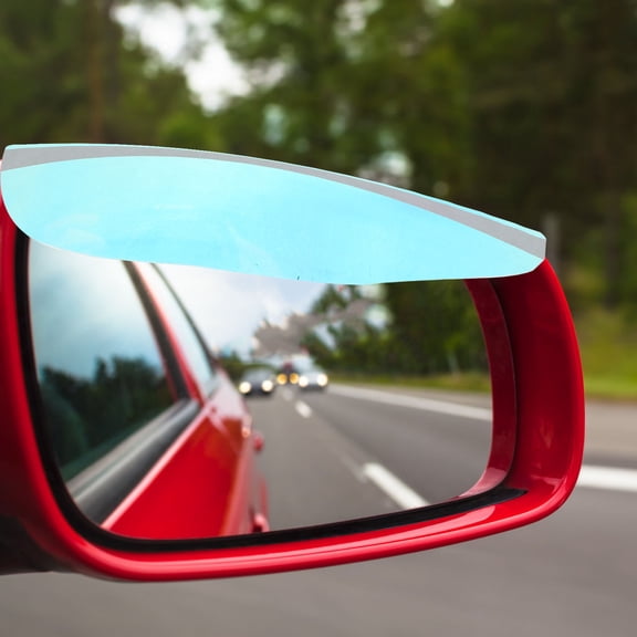 Soimiss 1Pair Vibrant Camouflage Car Mirror Rain Shield Waterproof Adhesive Side Mirror Visor for Clear Rearview