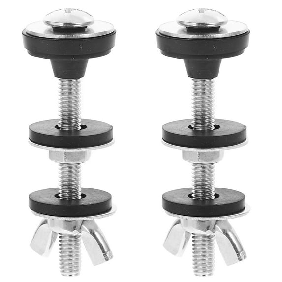 Soimiss 1Pair Toilet Seats Cover Screws Metal Bolts Easy Install Wear Resistant