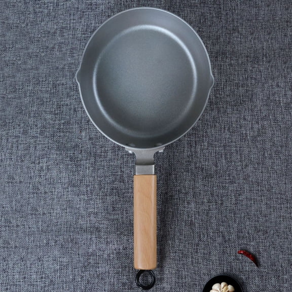 Soimiss 1Pc Instant Noodle Stew Pot Nonstick Plated Silver Pan with Double Outlet for Easy Pouring