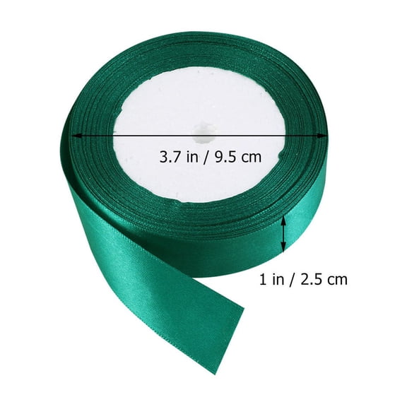 Soimiss Green Satin Ribbon Double-Sided Smooth Finish for Wedding Party Corset Lacing and Craft Decoration