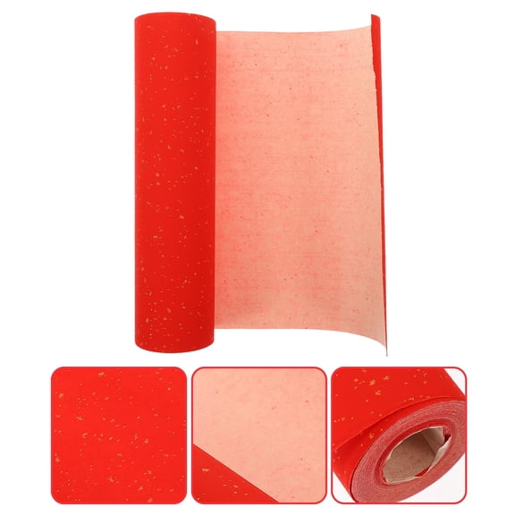 Soimiss 1 Roll of New Year Blank Paper Red Writing Paper for Family Decoration Planning