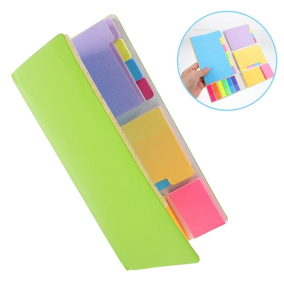 Soimiss 1 Set Adhesive Note Pads Multi Colored Paper Rectangular Design for Business Meetings