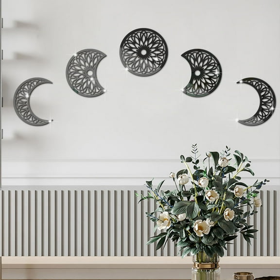 Soimiss 1 Set Bedroom Wall Decor Acrylic Chic Moon Shape For Adults Home Decoration