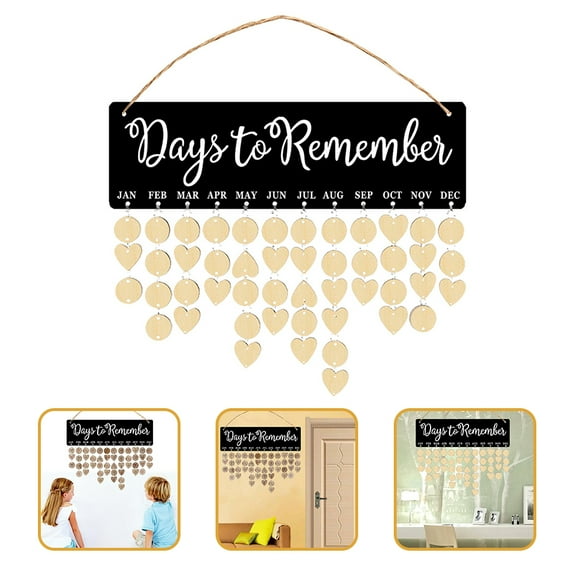 Soimiss Hanging Board Plaque Family Birthday Reminder Calendar 1 Set