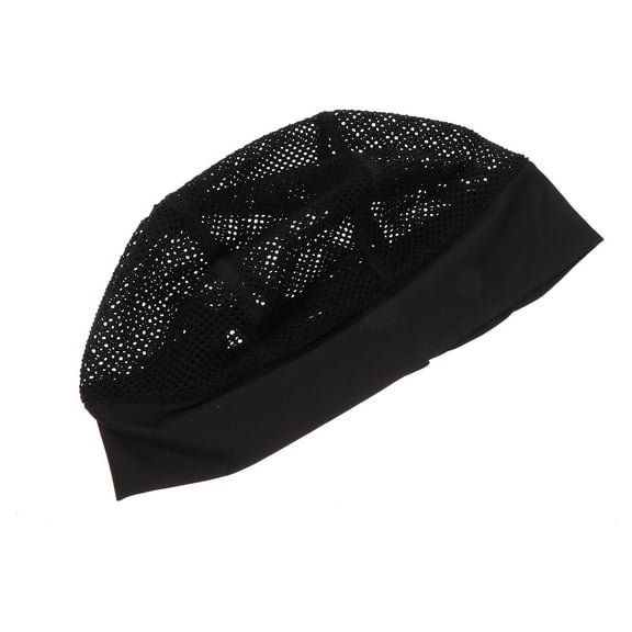 Soimiss 1 Set Breathable Mesh Cap for Wigs Black Nylon Lace Comfortable to Wear