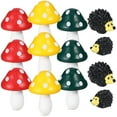 thumbnail image 1 of Soimiss 1 Set Funny Mini Mushroom Craft Resin Mini Animals Assorted Color Indoor Decor, 1 of 6