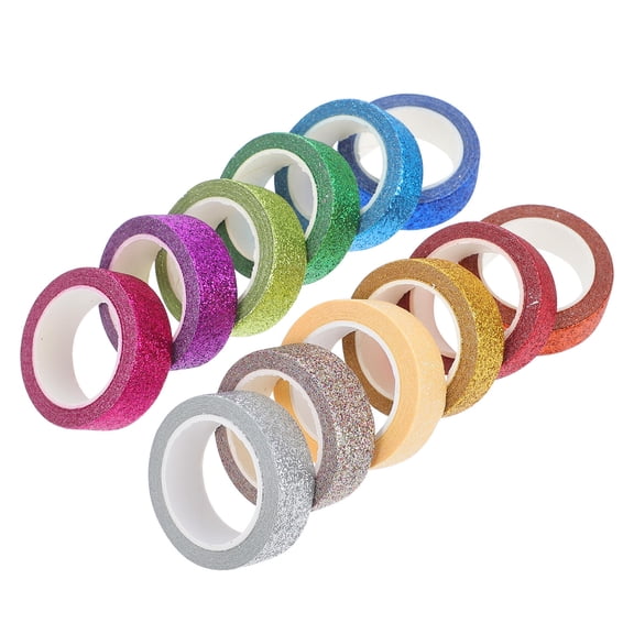 Soimiss Colored Craft Decorative Paper Tape Assorted Colors for Photo Album and Diary Use