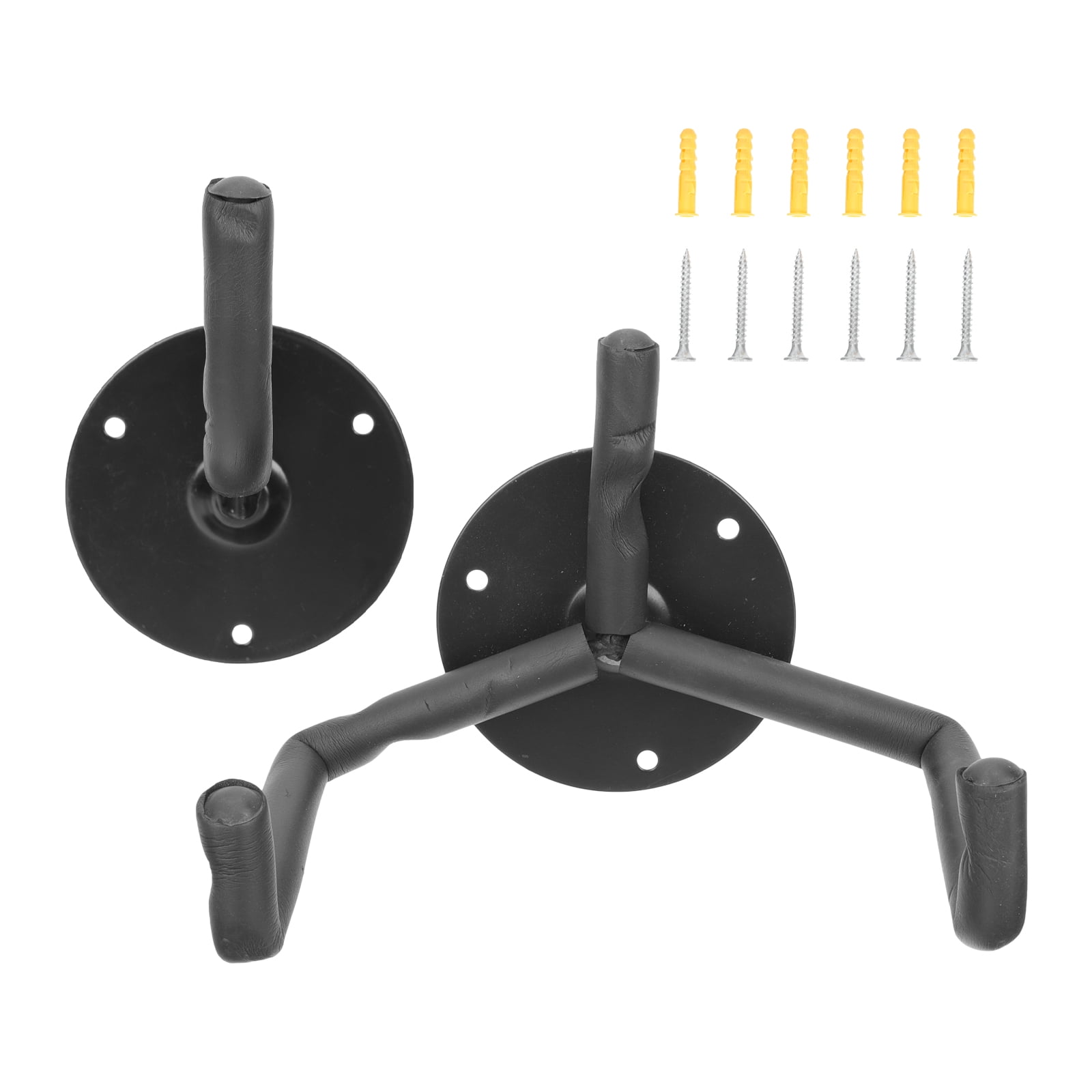 Soimiss 1Set Metal Guitar Wall Mounted Holder in Black for Bass Ukulele Display