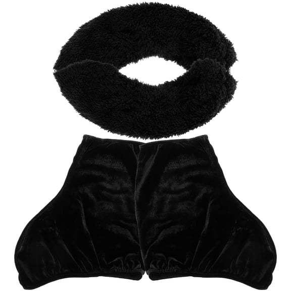 Soimiss Black Polyester Skating Boot Covers Portable and Protective for Figure Skating 1Set