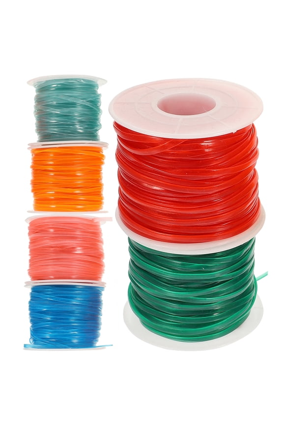 1Set Assorted Color Durable Plastic Lanyard for DIY Crafts Bracelet and Keychain Making