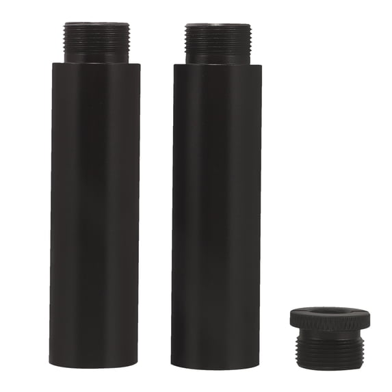 Soimiss 1Set Microphone Extension Tube and Adapter Black Metal for Recording Setup