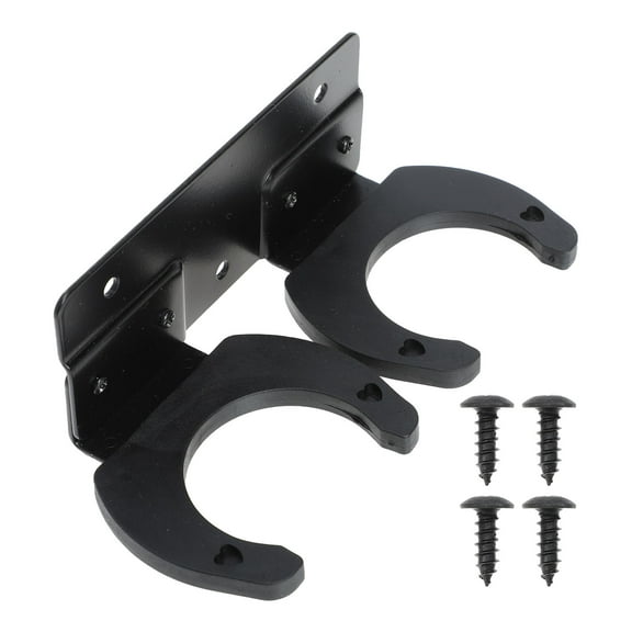 Soimiss 1Set Black Wall Mounting Microphone Rack Stable Hanging Mic Holder for Home Use