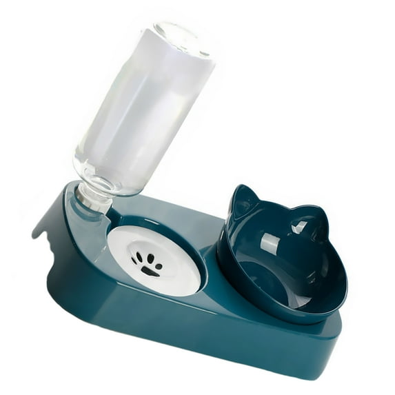 Soimiss 1Set Durable Plastic Pet Food Dispenser with Anti Slip Base and Slow Feed Bowl
