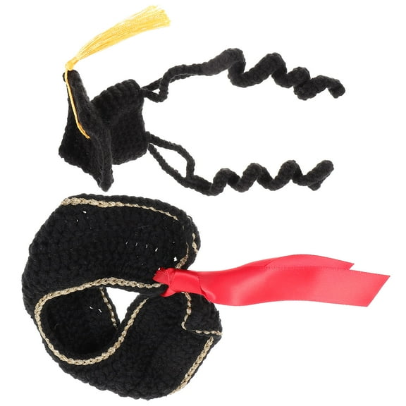 Soimiss 1 Set Pet Graduation Accessories Assorted Color Dog Graduation Photo Prop Casual