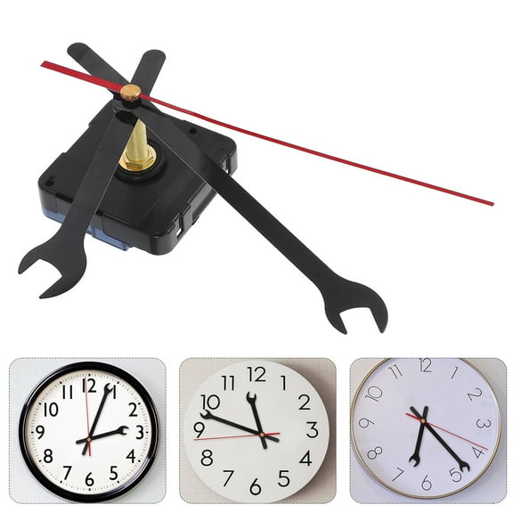 Soimiss 1 Set Quartz Clock Mechanism Plastic Black Accurate Timekeeping for Adults