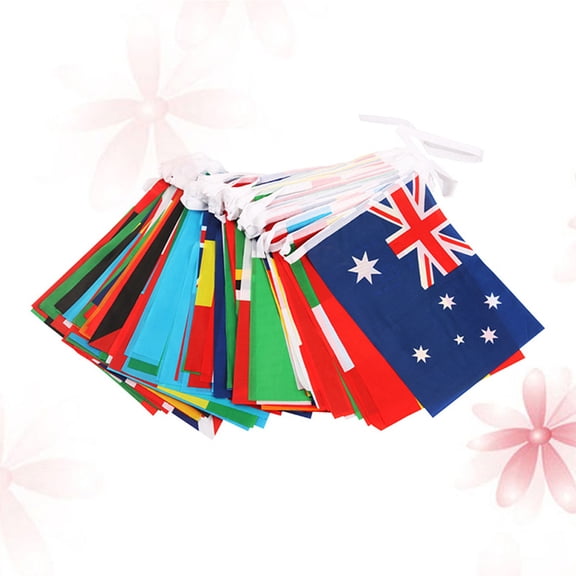 Soimiss 1Pc National Banner Flag Made of Strong Polyester for Library Backyard and Worldwide Game Atmosphere