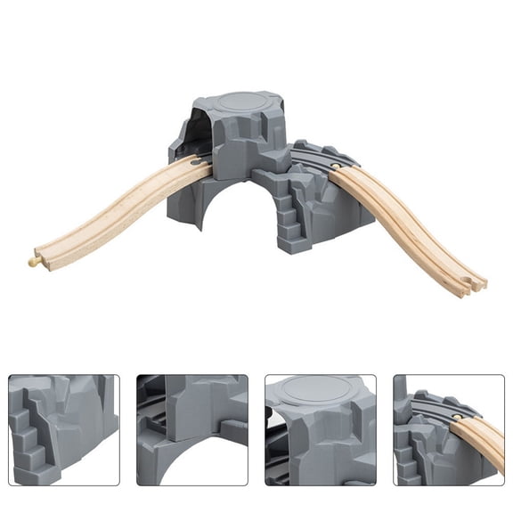 Soimiss Railway Tunnel Model Beige Plastic for Decor and Imagination 1Set