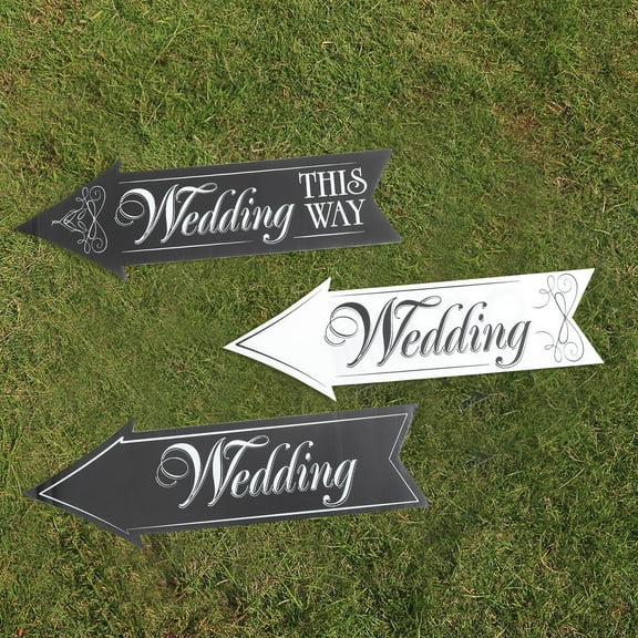 Soimiss 1 Set Wedding Ceremony Signs PP Direction Guidance for Couples