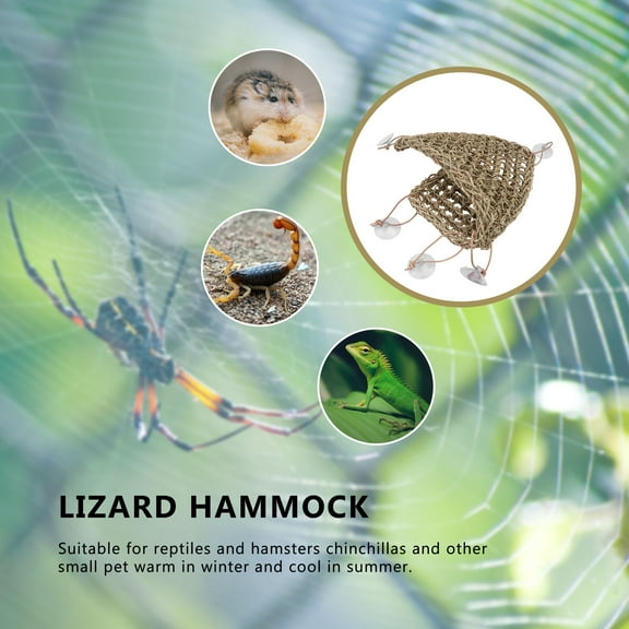 Soimiss 1 Set Woven Lizard Bed Light Brown Durable Reptile Accessories Home Decor