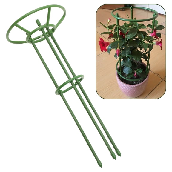 Soimiss Gardening Tool Plant Support Cage Green ABS Iron for Garden Use 1Set
