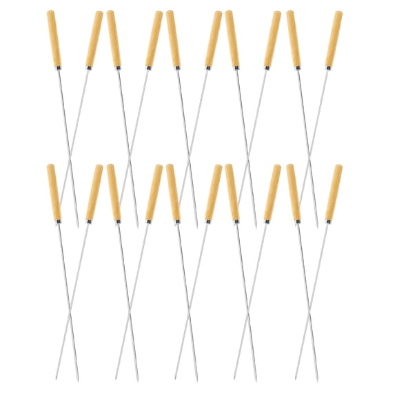 Soimiss Stainless Steel Bbq Skewers for Barbecue Use, Silver, Practical and Durable 1Set