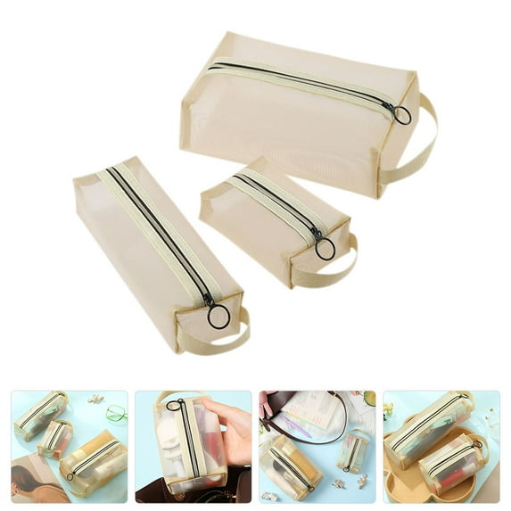 Soimiss 1Set Portable Makeup Bag Travel Cosmetic Organizer with Wear Resistant Material