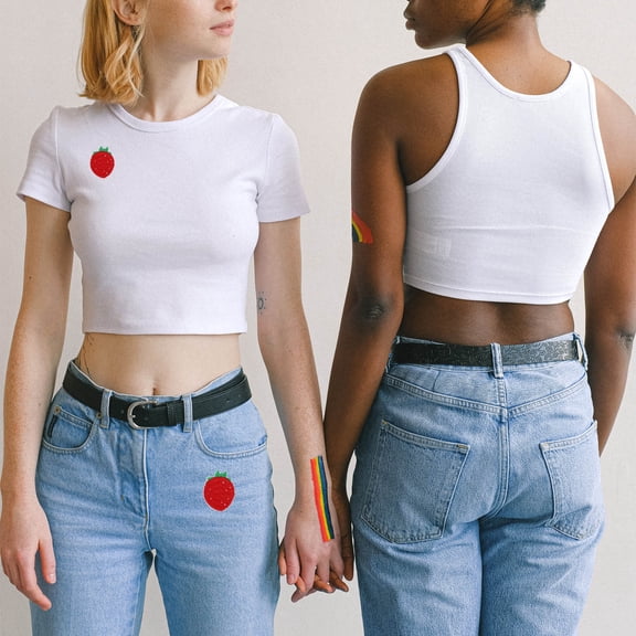 Soimiss 10Pcs Iron on Embroidered Strawberry Patches for Sewing Clothes and Accessories