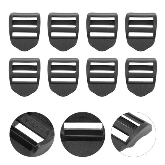 Soimiss 10Pcs Plastic Backpack Buckle Replacement for Luggage Strap Adjustment Black