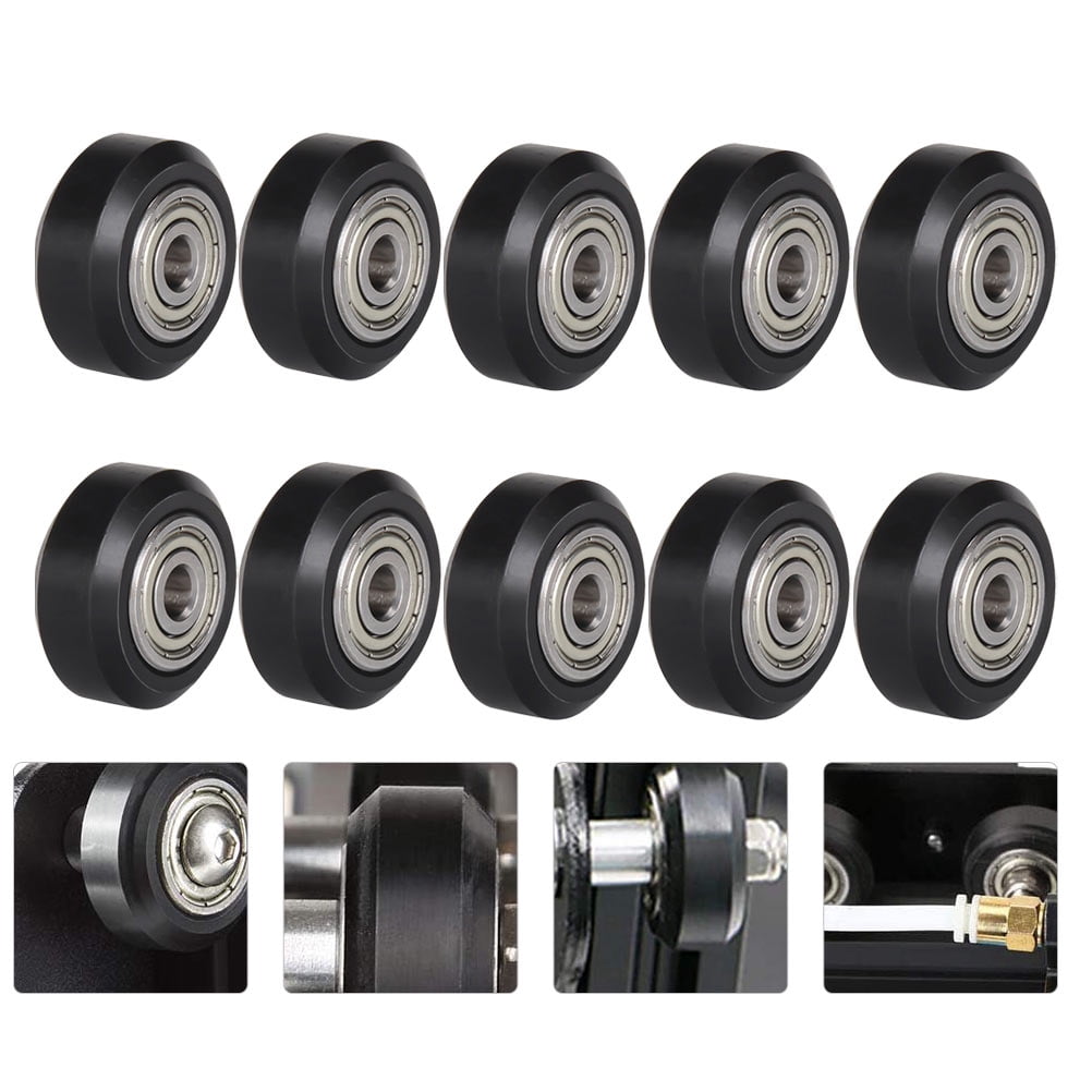 Soimiss Guide Wheel Rollers Plastic Passive Round 10Pcs - Walmart.com