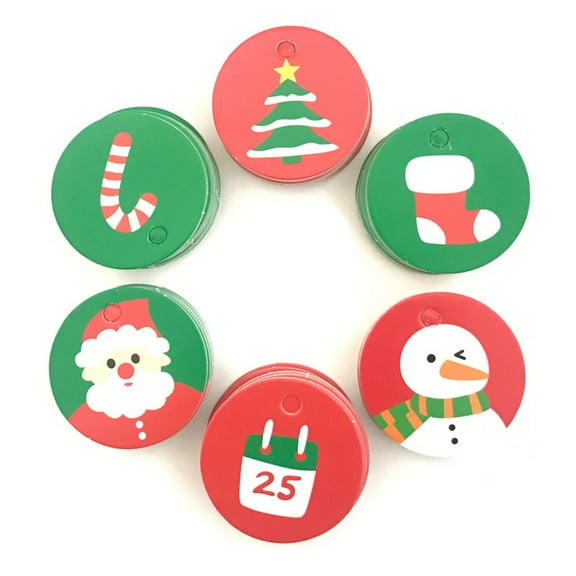 Soimiss 100Pcs Christmas Hanging Tags Assorted Color Durable Reusable Decoration