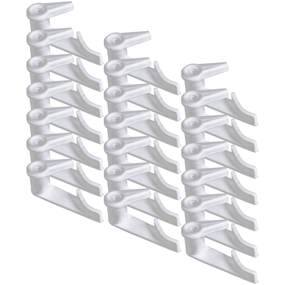Soimiss 100Pcs Small Clamps White Plastic Lamp Shade Holders for Ceiling Light Indoor Use