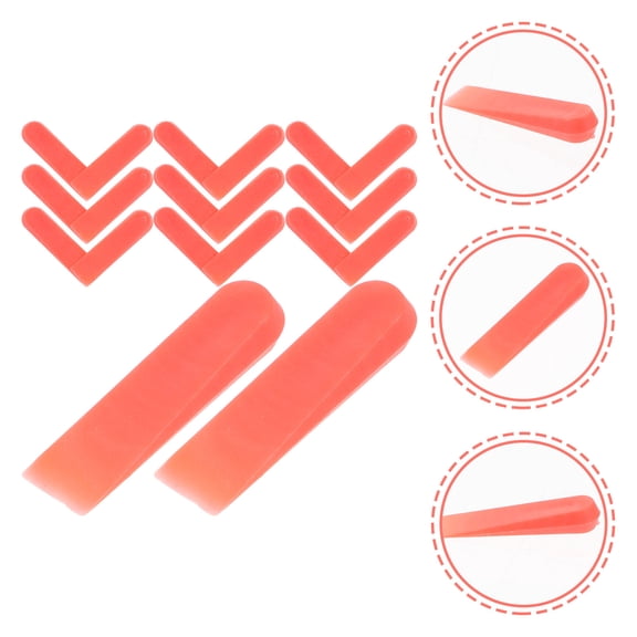 Soimiss Tile Leveling System Red Plastic Wedges for Easy Floor Tiling - 100Pcs