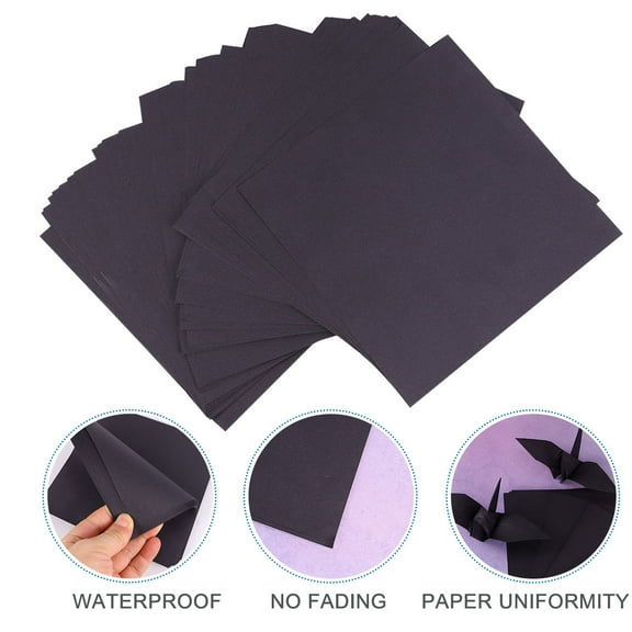 Soimiss 100Set Kids Craft Paper Black for DIY Crafting and Students Activities