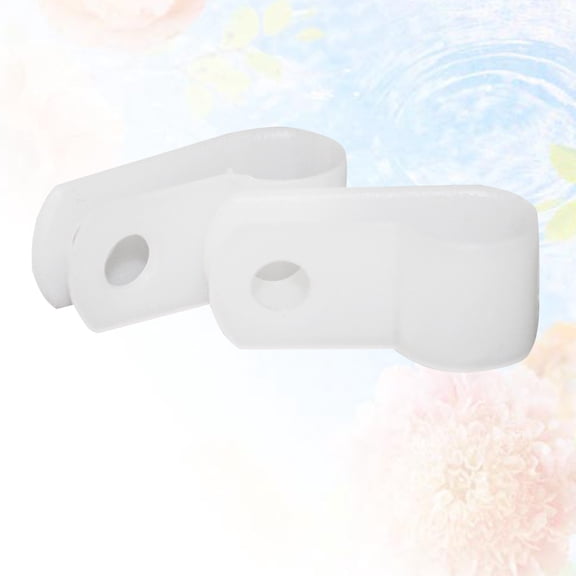 Soimiss 100Set Wire Clamp R-Type Organizer Cable Clips White for Indoor Arrangement House Office