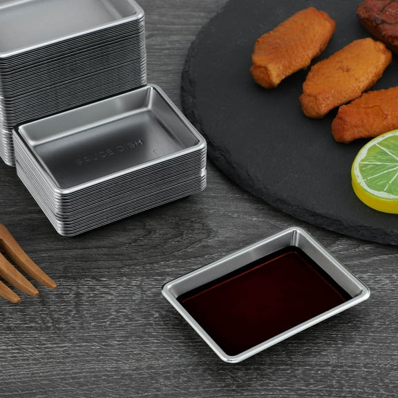 Soimiss Black Dipping Sauce Cups for Home and Restaurant 100Pcs