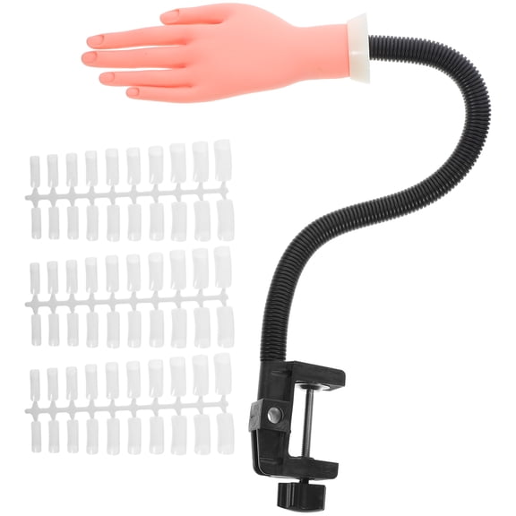 Soimiss 100Pcs Practice Nail Tips with Lightweight Plastic Manicure Tools for Beginners