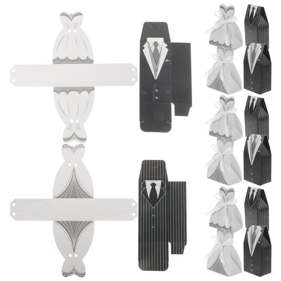 Soimiss 100pcs Wedding Decoration Candy Box Assorted Color Paper Favors for Weddings Banquets Parties