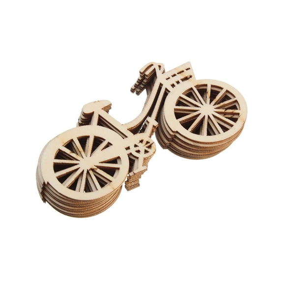 Soimiss 10PCS Rustic Wood Slices DIY Crafting Embellishment For Wedding Party Decorations In Khaki Color