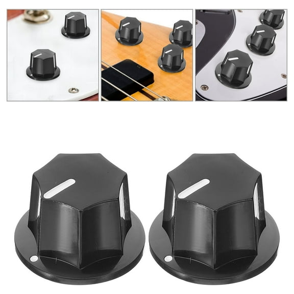 Soimiss 10Pcs Volume Control Knobs for Machine ABS Durable Plastic Black