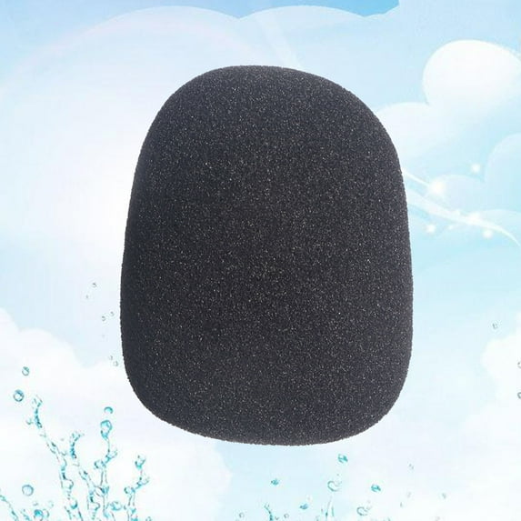 Soimiss 10Pcs Microphone Windscreen Cover Black Foam Replacement Cushions Breathable Material Comfortable Fit
