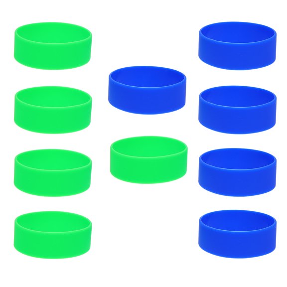 Soimiss 10Pcs Sublimation Silicone Bands Elastic Water Bottle Rings Assorted Colors Durable DIY Craft Supplies