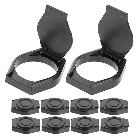 Soimiss 10Pcs Webcam Dust Covers Black Plastic Square Covers For Desktop Design Camera