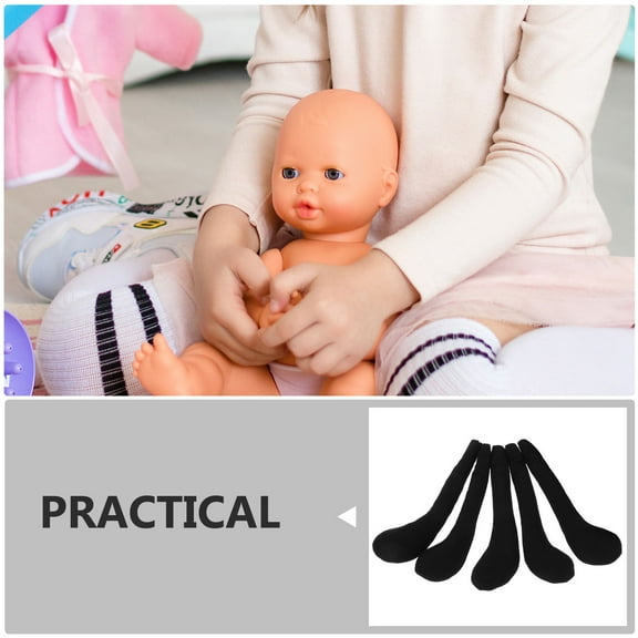 Soimiss 10Pcs Black Plush Doll Accessories For Cabbage Patch Dolls DIY Clothing Projects