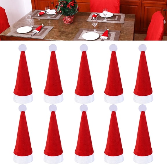 Soimiss 10Set Silverware Sleeves Cloth Kitchen Utensil Holder for Restaurant Use