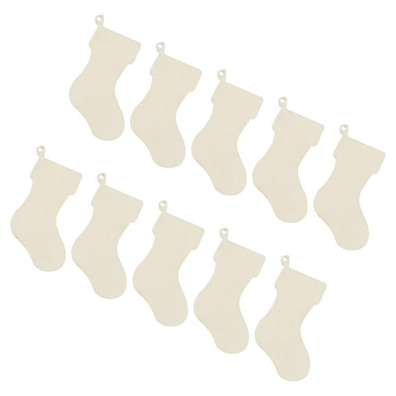 Soimiss DIY Blank Gloves Cutouts Unfinished Wood Christmas Stocking Wooden Cutouts 10pcs