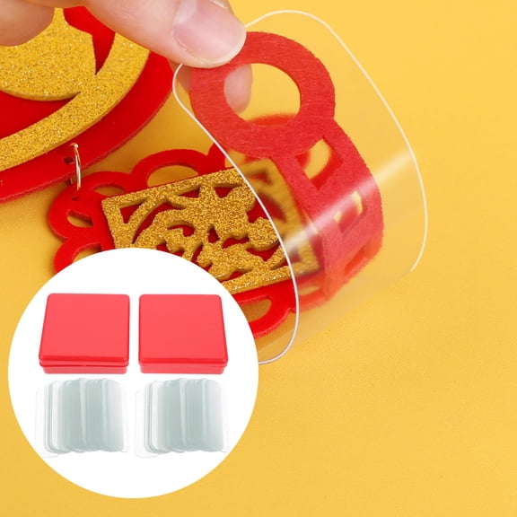 Soimiss 120Pcs Transparent Double Sided Tape Pads for Easy Cutting and Secure Wall Mounting Use