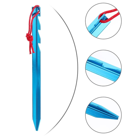 Soimiss 12Pcs Lightweight Tent Nails Durable Aluminum Alloy for Camping Adventures