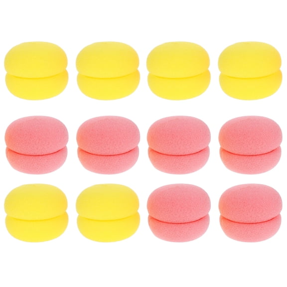 Soimiss 12Pcs Assorted Color Hair Curlers Soft Sponge Rollers Lightweight Hair Styling Tools