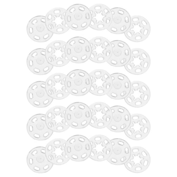 Soimiss 15 Pairs Per Bag Clear Plastic Snap Buttons for Sewing and Fix Clothing