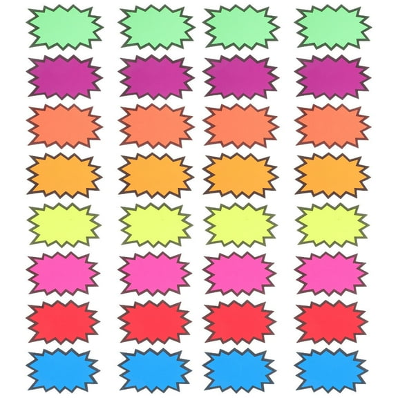 Soimiss 160Pcs Fluorescent Sale Stickers for Retail Market Neon Colored Pricing Labels Water Resistant